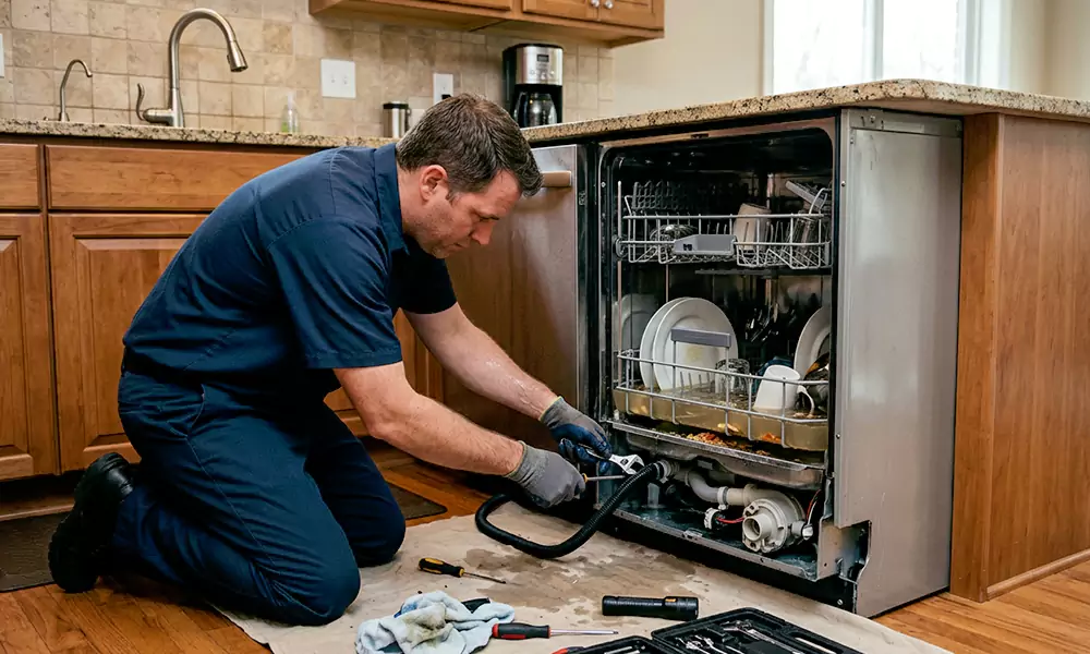 Dishwasher Not Draining Repair in Shrewsbury, MA