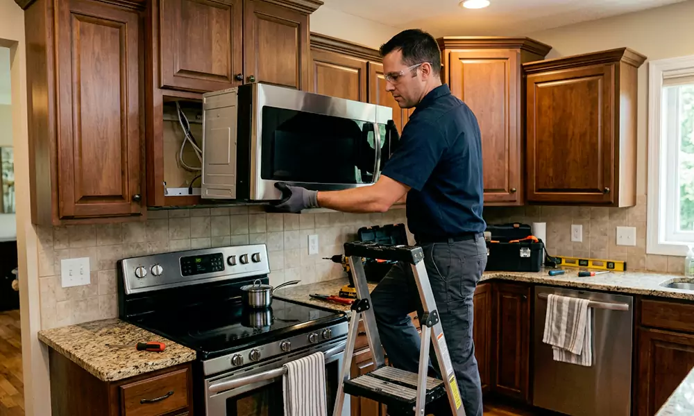 Microwave Installation in Shrewsbury, MA