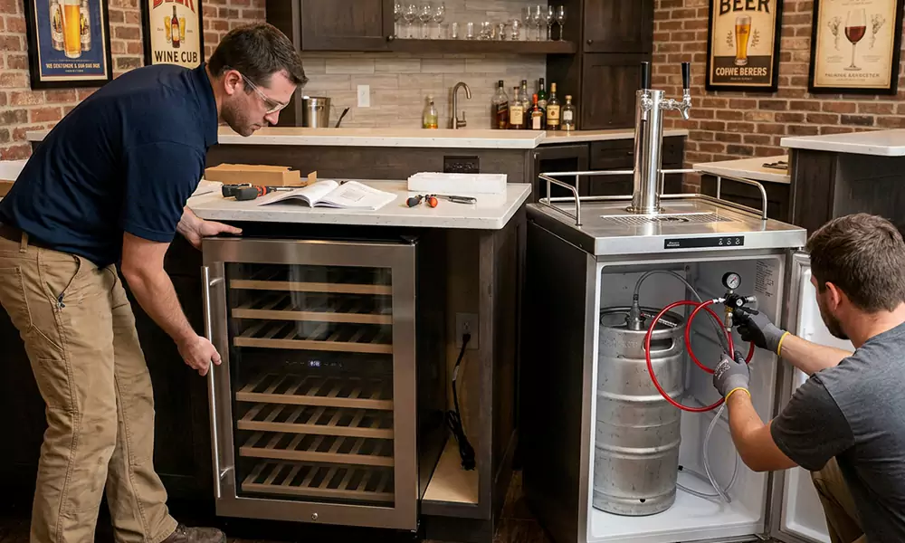 Wine Cooler and Kegerator Installation in Shrewsbury, MA
